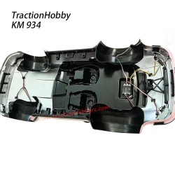 Traction Hobby KM 934 RC Car Parts Pre-assembled Pink Body Shell Kit inner
