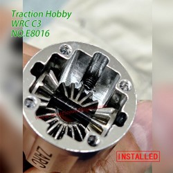 Traction Hobby KM WRC C3 Upgrade Parts Differential Housing (Aluminum Alloy) E8016 installed