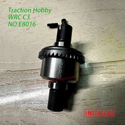 Traction Hobby KM WRC C3 Upgrade Parts Differential Housing (Stainless Steel) E8016 installed