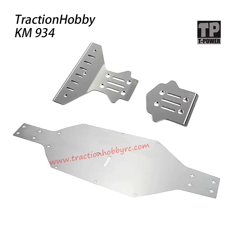 Traction Hobby KM 934 RC Car Parts Metal front and rear armor and Chassis Armor TP-E0201213