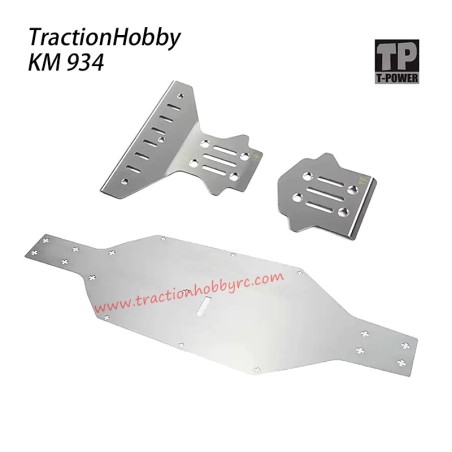 Traction Hobby KM 934 RC Car Parts Metal front and rear armor and Chassis Armor TP-E0201213