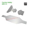 Traction Hobby KM WRC C3 RC Car Parts Metal front and rear armor and Chassis Armor TP-E0201213