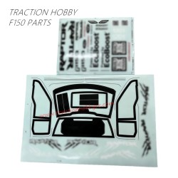 Traction Hobby F150 RC Car Parts Window Stickers, Silk-Screen Body Stickers TH01377