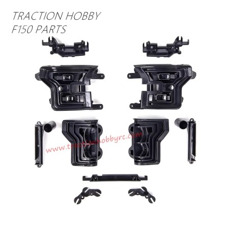 Traction Hobby F150 RC Truck Parts Front and Rear Lamp Cup Holders, Exhaust Pipe TH01338