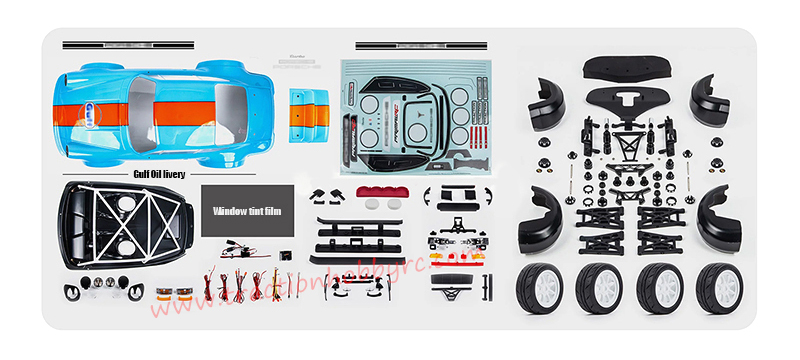 Traction Hobby KM 934 RC Car Parts WRC C3 to 934 Conversion Kit E8508